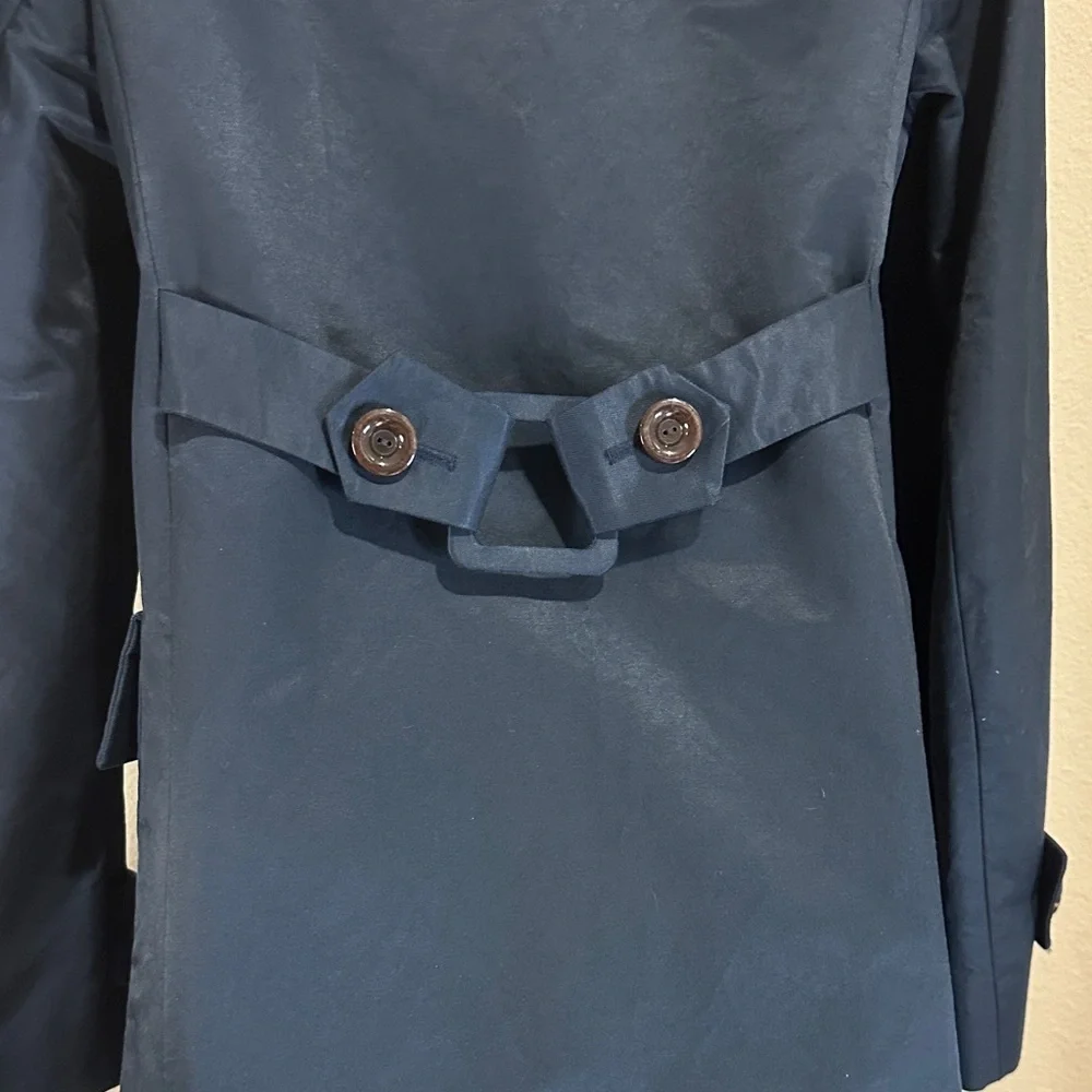 FRENCH CONNECTION Navy Double-Breasted Women's Pea Coat, Size 6, EUC